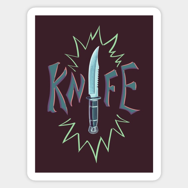 Knife Sticker by Skutchdraws